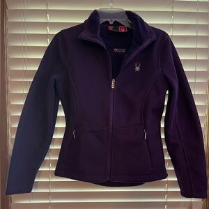 Spyder Royal Purple Zip Thermal Fleece Jacket - S